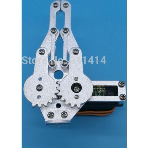 1 Set 1 DOF Aluminium Robot Arm Clamp Claw Mount Kit + 1 MG995 Servo For Arduino Wholesale Retail + Free Shipping