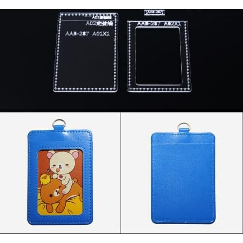1set Transparent Purse Leather Craft Acrylic Card Bag Stencil Template Tool DIY Set 7*10.5*1cm