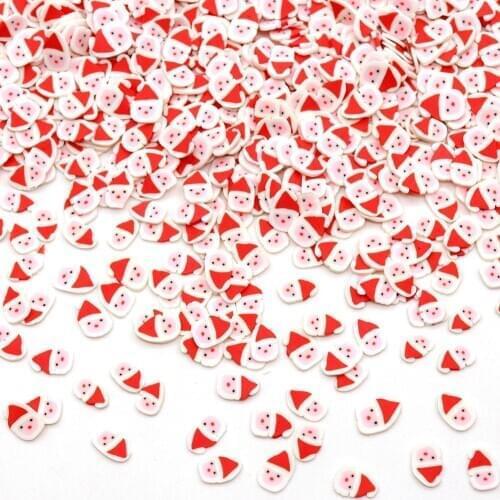 10g Christmas Santa Claus Slime Slices Addition Filler Charms For Slime Supplies Fluffy Ploymer Clay Lizun DIY Slime Accessories