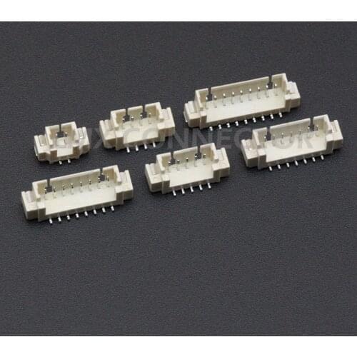 20PCS Micro JST 1.25mm Connector Male SMD Vertical Right Angle Socket 2P/3P/4P/5P/6P/8P/10P/11P/12P/13P/14P/15P/16P
