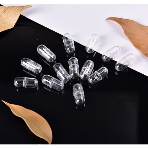 20Pcs/pack Empty Pill Capsule 10mm White Plastic Empty Capsules, Hollow Gelatin Capsules ,medicine Capsule