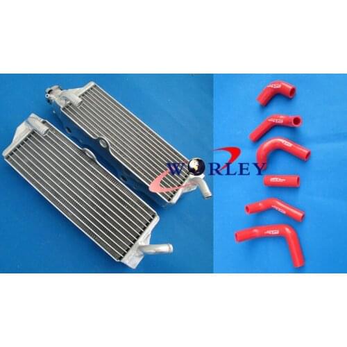 FOR HUSQVARNA TC250 TE 250 TE450 TC450/510 2003-2009 Aluminum Radiator +RED Hose