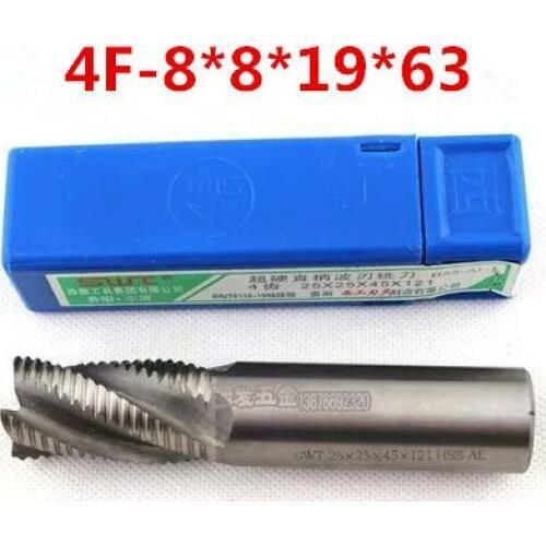 Free Shipping 5pcs HSS-AL 4Flute Rough machining 8x8mm End mill wave edge milling cutter Machine Milling Machinery Cutting tool