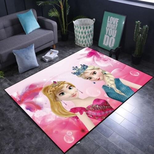 Disney Frozen Elsa and Anna Mat Dining Room Carpet Rugs Bedroom Door Mat Wood Board Print Carpets Kitchen Living Room Playmat