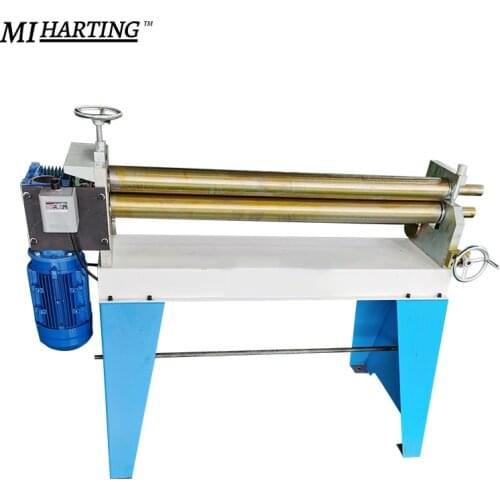 2*1000 Electric 3 Rolls Small Sheet Roller Machine HVAC Round Duct slip roll machine