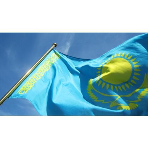Kazakhstan Country Flag 3 x 5' International Banner 90*150cm Hanging Office/Activity/parade/Festival/Home Decoration fashion