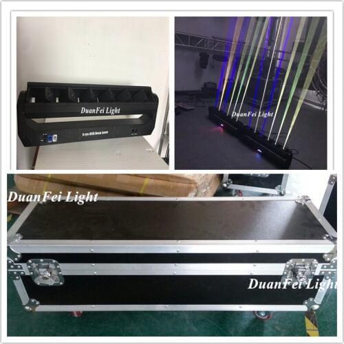 Flycase) 5lot dj laser moving head light 6 eyes moving laser light for disco party show