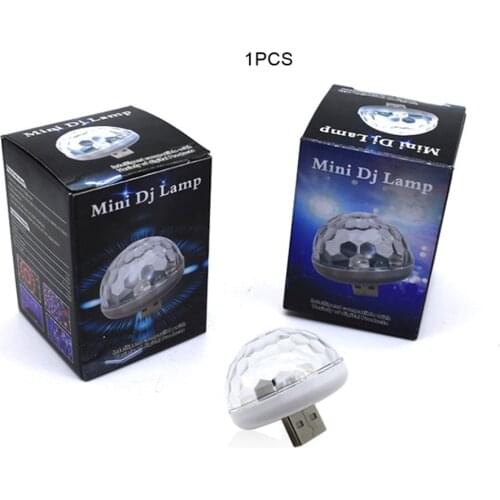 Voice Control Little Magic Ball Light Rgb Mobile Phone for Android Usb Crystal Magic Fan You Lantern Car Dj Stage Light