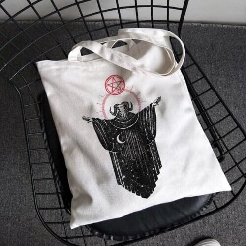 Devil canvas bag casual large-capacity punk hip-hop women bag casual hip-hop shopper bag anime angel ins Harajuku shoulder bags