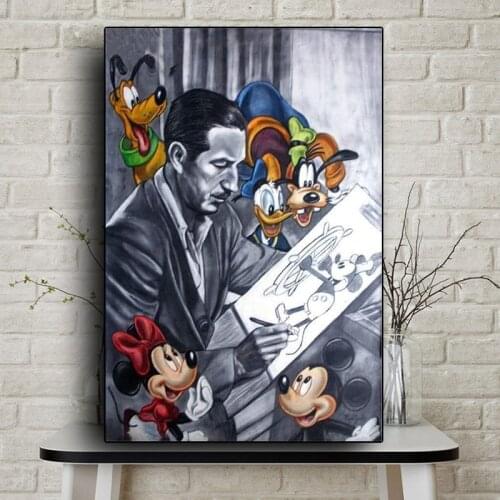 Disney Mickey Mouse Canvas Paintings Cartoon Anime Posters and Prints Wall Art Pictures for Living Room Home Decoration Cuadros
