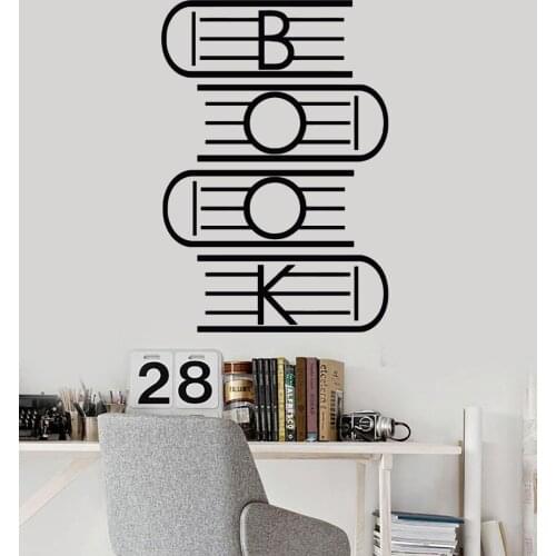 Book Vinyl Wall Stickers Reading Room School Library Art Decal Murals Waterproof Home Interior Decorate Wall Decals Mural ZB561