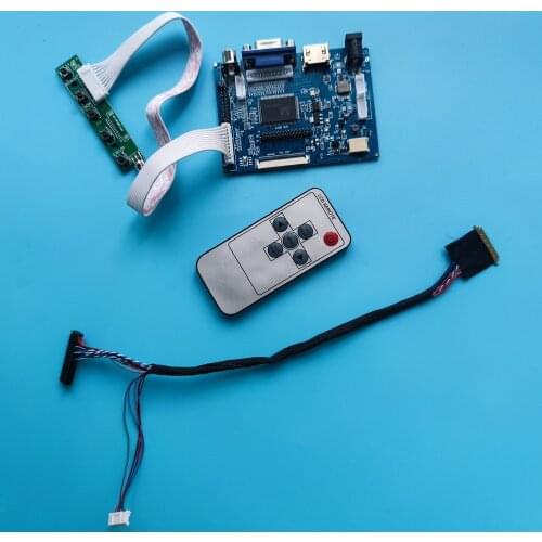 Kit Work for LTN145AT01 1366x768 remote VGA AV monitor LCD Controller Board Screen 40pin driver panel display LED HDMI 2AV