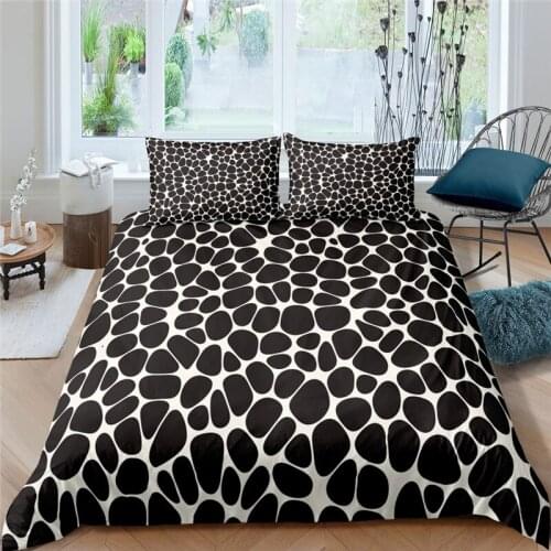 Bedding Set Luxury 3D Print 2/3Pcs Geometry Comfortable Kids Duvet Cover Pillowcase Home Textile Single Queen and King Size