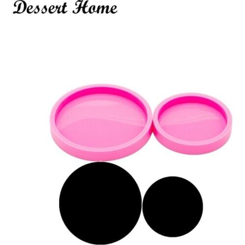 DY0270 Shiny 3/2.3inch Circle Mold, DIY Epoxy Resin Molds For Coaster , Silicone Mould, Resin jewellery making Customize