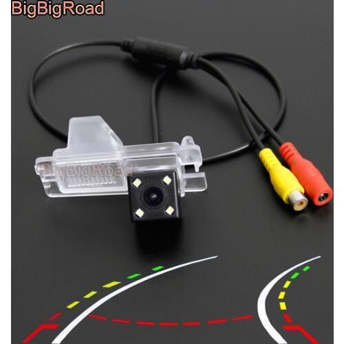BigBigRoad Car Intelligent Dynamic Trajectory Tracks Rear View Camera For SsangYong Rodius Stavic Actyon Korando Rexton Kyron