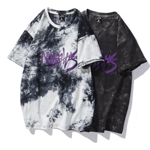 Fashion Tye dye Printed Men Tee Shirts 2021 Summer New Man Short Sleeve T-shirt Hip Hop Harajuku Tshirt For Men Tops Clothing