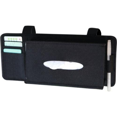 Fashion Case Sun Visor Type Wool Felt Hanging Tissue Box Car Napkin Holder Vehicle Accessories Pocket Organizer Car Styling