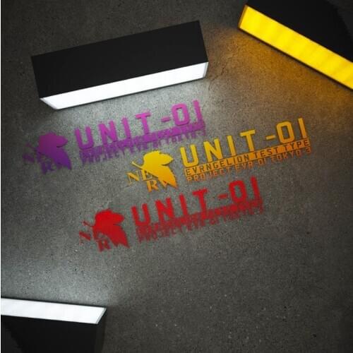 Car Styling Decals Funny Classic Cartoon Anime Guitar Case DIY Sticker for Unit 01 Test Type Project EVR-01 TOKYO-3 NERV EVA