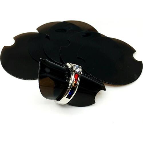 New Simple Jewelry Display Stand 100pcs/Lot Jewelry Rings Plastic Display Stand Showcase Black And Transparent