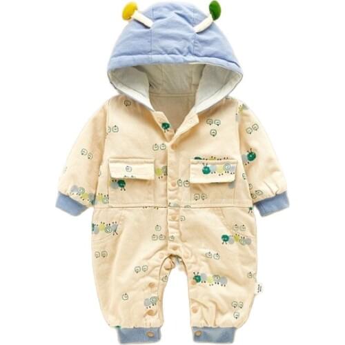 Infant Clothing Baby Boys Clothes Spring Autumn Winter Newborn Baby Long Sleeve Hooded Rompers For Girls Jumpsuit Baby Costume