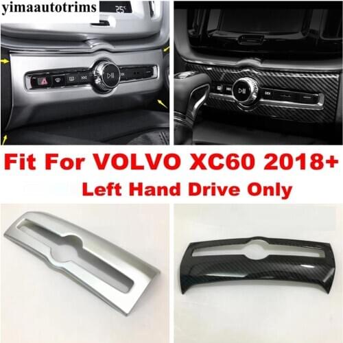 Central Control AC Air Conditioning Panel Cover Trim For VOLVO XC60 2018 2019 2020 2021 Carbon Fiber / Matte Decorative Interior