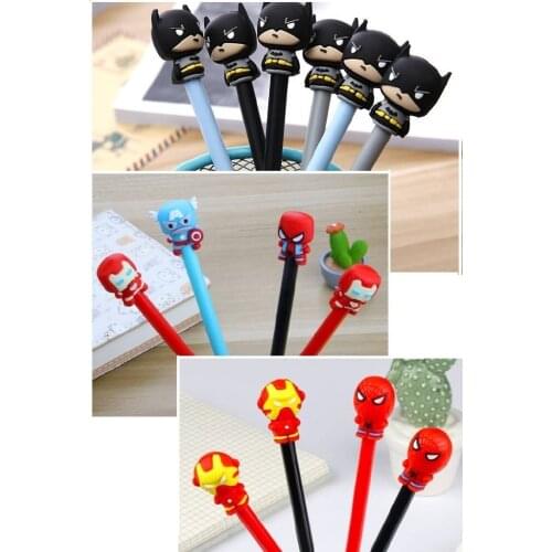 4Pcs Cute cartoon 0.5mm black ink gel pen Kawaii Novelty Pen School Office stationery Supply kids gift