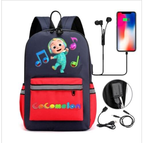 CoCoMelon JJ little boy backpack 2021 new travel backpack student school bag nylon canvas bag anime Cartoons school supplies
