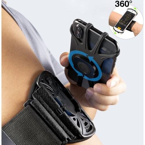 Removable Rotating Sports Phone Armband Running Wrist Bag Driving Generation Takeaway Navigation Arm Bag Gym Cycling Travel