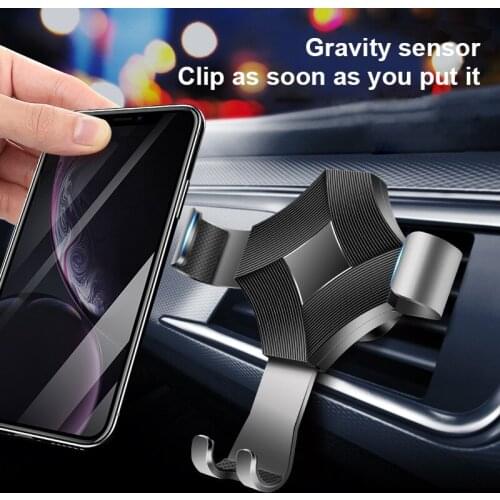 Universal Gravity Phone Holder Car Air Vent Clip Mount Mobile in Car Holders Cellphone Stand Support For iPhone Samsung Huawei