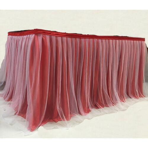 Tulle Tutu Table Skirt for Party Wedding Home Banquet Decoration Table Skirting For Table Cloth Table Cover