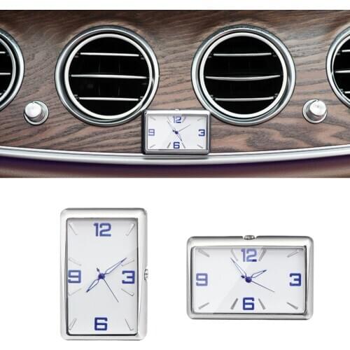 Yolu Car Clock Luminous Mini Automobiles Digital Watch Quartz Clocks Stick-on Auto Ornament Car Accessories for Cars SUV and MPV