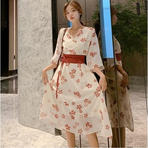 Women Long Apricot Chiffon Floral Dress Boho Vintage Tropical Beach Vacation Dresses Summer Runway Elegant Korean Party Dress