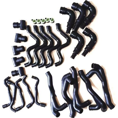 1/5Sets 1.8T Engine Crankcase Breather Vent Hose Exhaust Pipe For Golf Jetta 4 MK4 035103245G 06A103213AF 06A103 221 AH AF 213 F