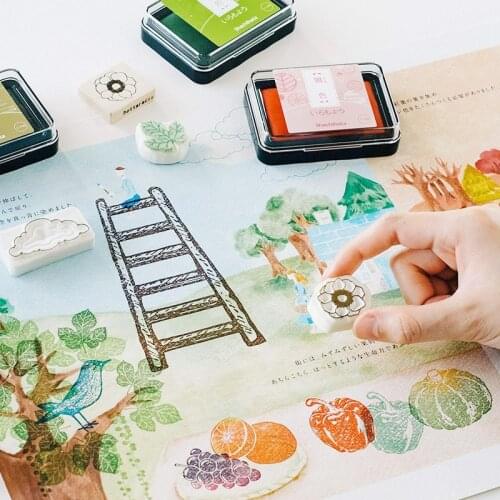 1pc Japanese Original Shachihata Stamp Pad Inkpad Printing Color Pigment Ink Pad Pigment Making Greeting Cards Scrapbook