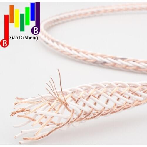 1Per Meter HIFI 8TC 7N OCC Pure Copper Speaker Cable Hi-End Audio Speaker Wire Loudspeaker Cable CD DVD AV