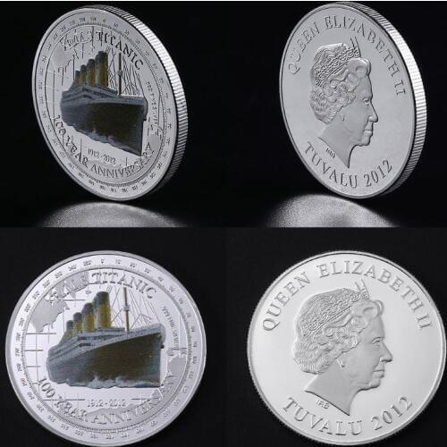 100th anniversary Of Titanic Commemorative Coin Collection Gift Souvenir Art Metal Antiqu