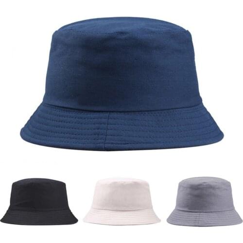 2021 New Portable Solid Color Folding Fisherman Sun Hat Outdoor Men Women Anti-Sunlight Bucket Cap