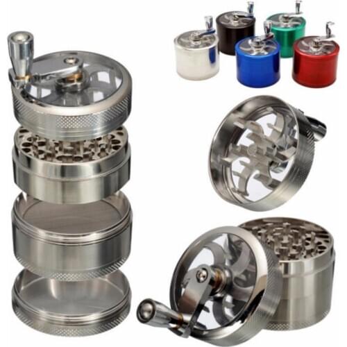 4 Layer Tobacco Grinder Manual Metal Crusher Smoke Herbal Herb Mill Spice Crusher Kitchen Accessories 40mm