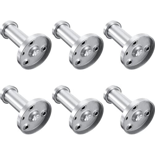 6Pcs Bathroom Hook Holder Stainless Steel Shower Kitchen Hook Hanger for Towel Bathrobe Coat Hanger with Screws Silver