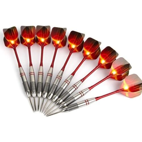 9 PCS/set 24g Stainless Professional Steel Tipped Darts Aluminum Shafts Exquisite Flights Pop for Electronic Darts Boards