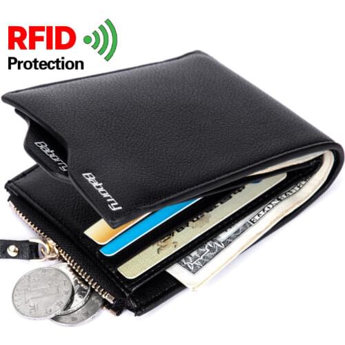 Baborry HOT Men Wallets Short Coin Purse Small Vintage High Quality Designer Drivers License ID Credit Card Holder Purse Wallet
