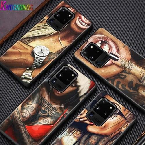 Sexy Tattoo Girl for Samsung Note 20 S20 FE Lite Ultra Plus A91 A81 A71 A51 A41 A31 A21 A11 A12 A42 A01 Phone Case