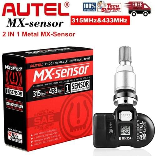 Autel TPMS Sensor 2in1 MX-Sensor 315MHz+433MHz Tire Sensor Tire Pressure Monitoring System Replace 98% of OE Sensor