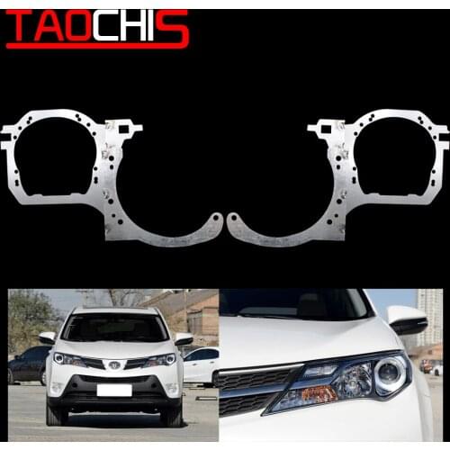 Taochis Car Styling Frame Adapter DIY Bracket Holder for Toyota RAV4 2013 2015 Hella 3r 5 Projector Lens