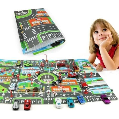 Baby Play Mat Toys For Childrens Mat Kids Rug Playmat Developing Mat Rubber Eva Puzzles Play Street Map Mat For Children Play