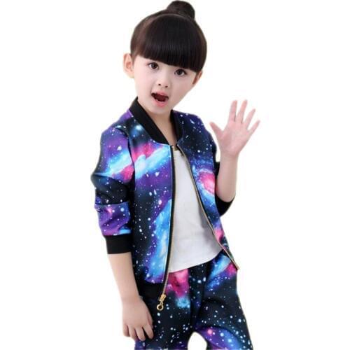 2019 tracksuit for a girl kids clothes set girls spring jackets coats kids casual sports suit big girls autumn clothes set