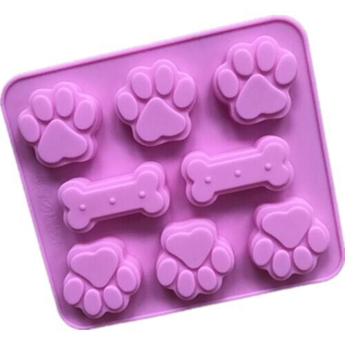 Cake mould dog bone cake mould dog footprint silicone cake mold two-in-one creative silicone baking mould DIY