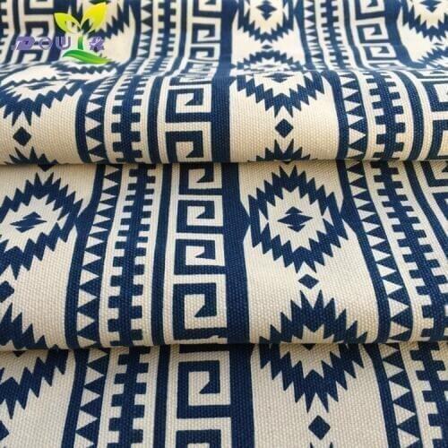 1 yards / national flower pattern printing 12 canvas fabric DIY canvas bag backpack sofa cushion pillow curtain cloth