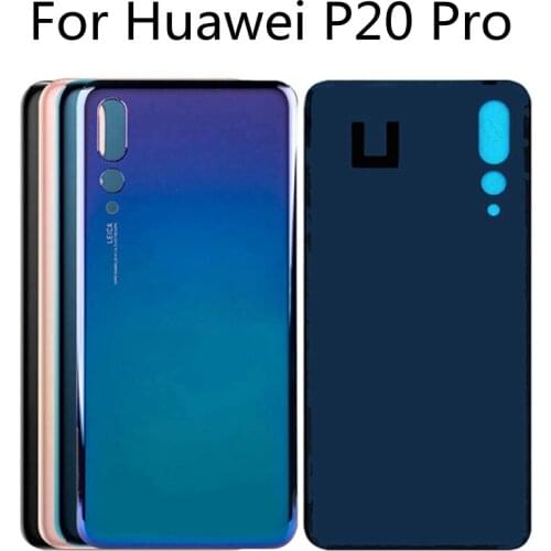 P20Pro Battery Cover For Huawei P20 Pro Housing Glass Repair Back Door Phone Rear Case + Camera Lens Sticker