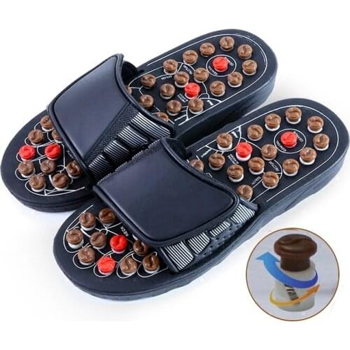 Acupuncture Foot Massage Slippers Health Shoe Reflexology Magnetic Sandals Acupuncture Healthy Feet Care Massager Magnet Shoes